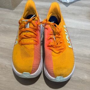 Hoka Vibrant Orange and Coral Sneakers size 11.5